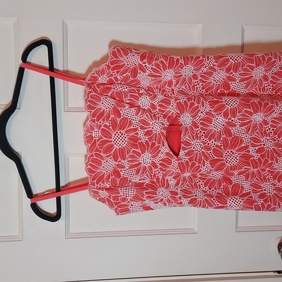 Milly Breanna Tournesol Eyelet Dress Coral - Picture 4 of 16